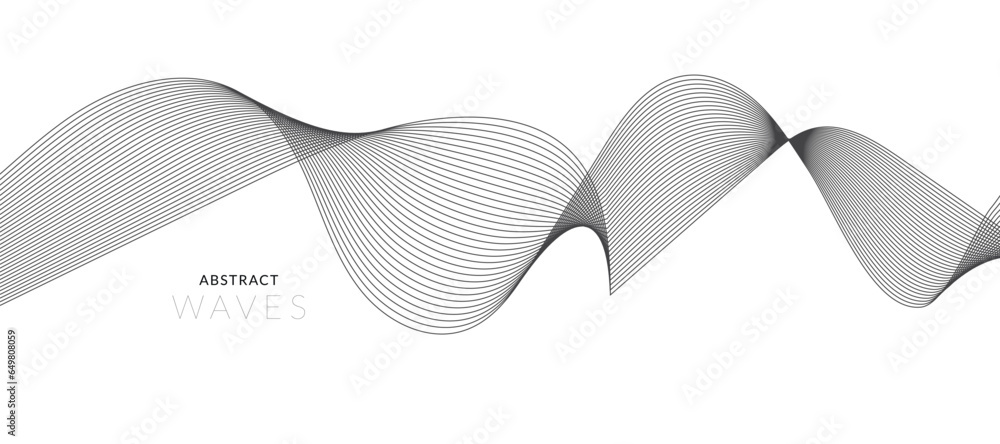 Abstract wave element for design. Digital frequency track equalizer. Stylized line art background. Vector illustration of smoky waves background Abstract wave element for design. Digital frequency track equalizer. Stylized line art background. Vector illustration of smoky waves background