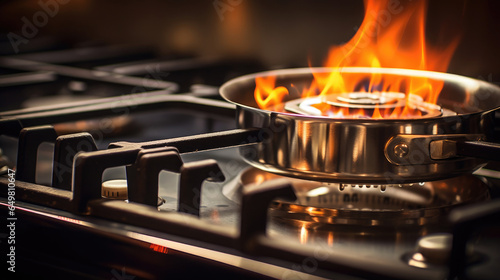 Pot On the Gas stove, Background, Illustrations, HD