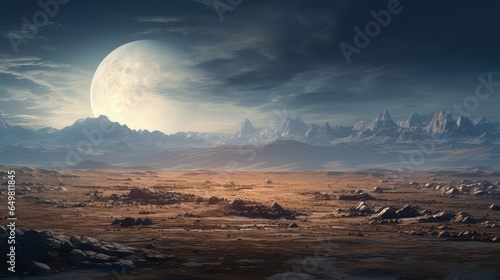 night lunar horizon views illustration sky science  surface space  view crater night lunar horizon views