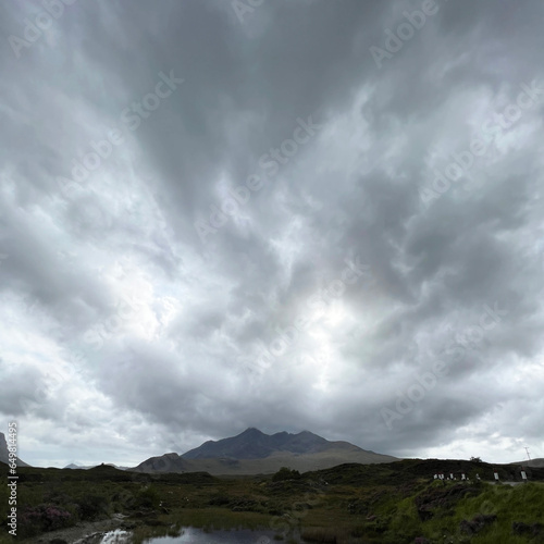 Large Open Sky with Clouds