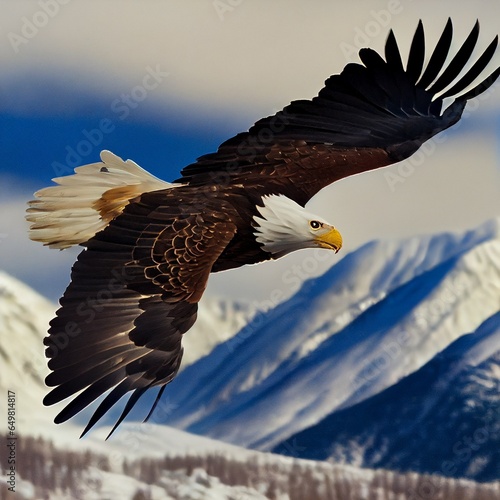 american bald eagle flying in the sky