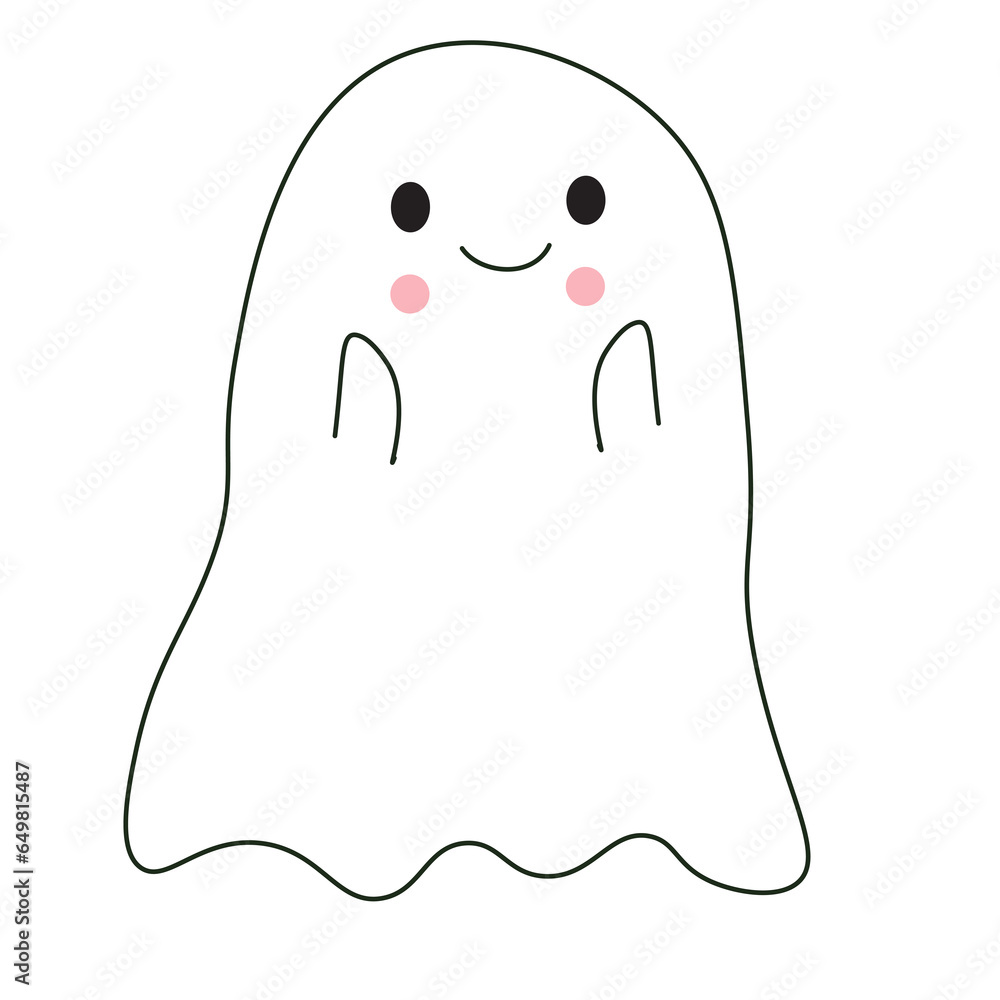 Cute childish ghosts. Funny spooky characters for kids. For halloween celebration. Cute childish ghosts. Funny spooky characters for kids. For halloween celebration.