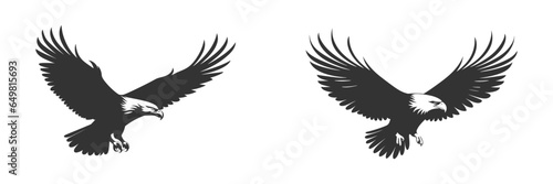 Bald eagle silhouette. Vector illustration.