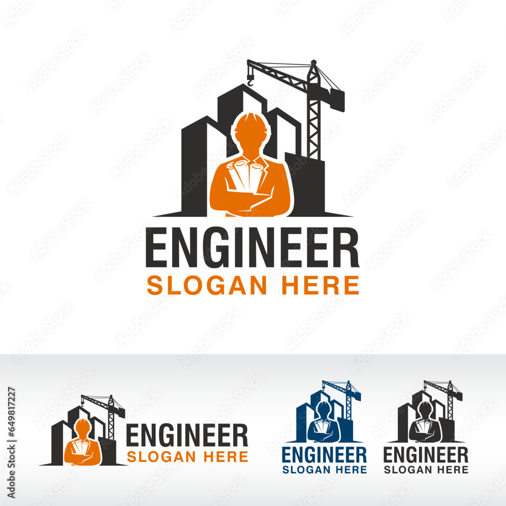 engineer contraction building logo design vector engineer contraction building logo design vector