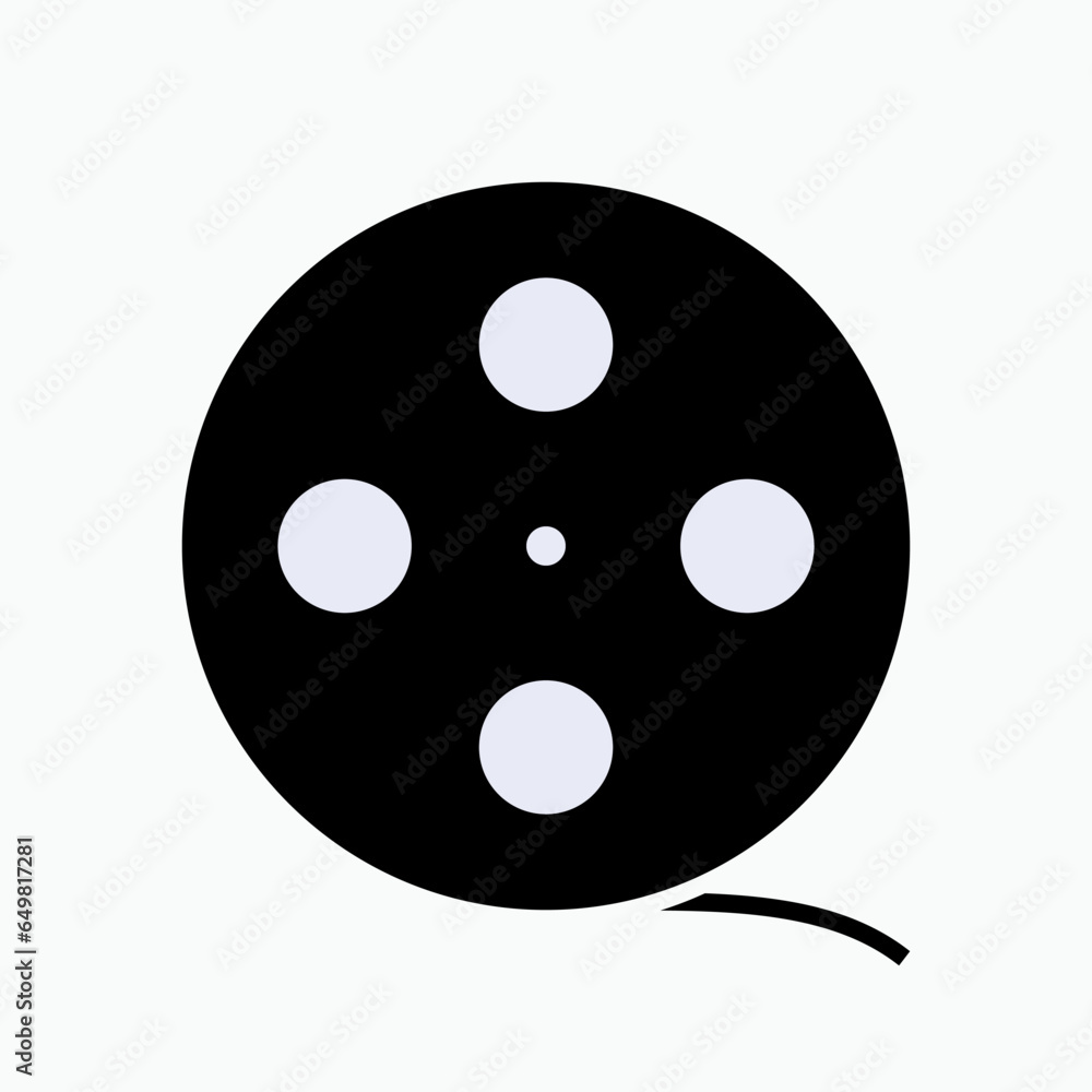 Film Roll Icon. Cinema Symbol. Camera Element - Vector Logo Template. Film Roll Icon. Cinema Symbol. Camera Element - Vector Logo Template.