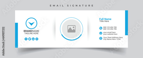 email signature template design or email footer