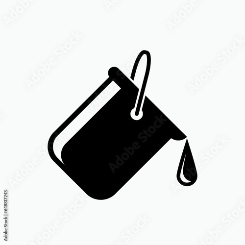Poured Paint Icon. Water Pour Symbol - Vector.  