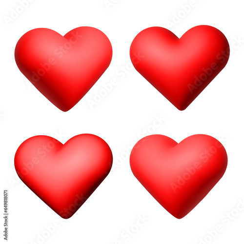 3D realistic frosted heart on a white background. The heart is completely vector. Isolated vector illustration.