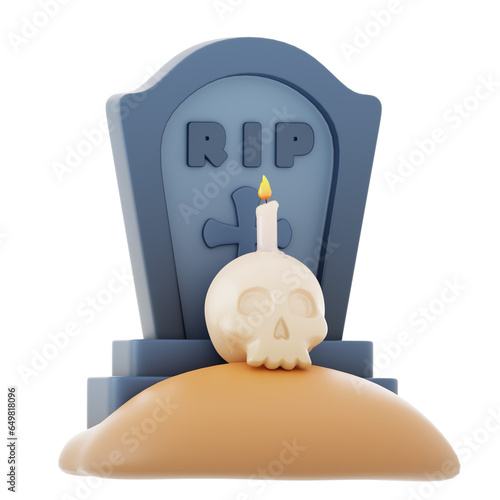 Hallowen grave 3d icon