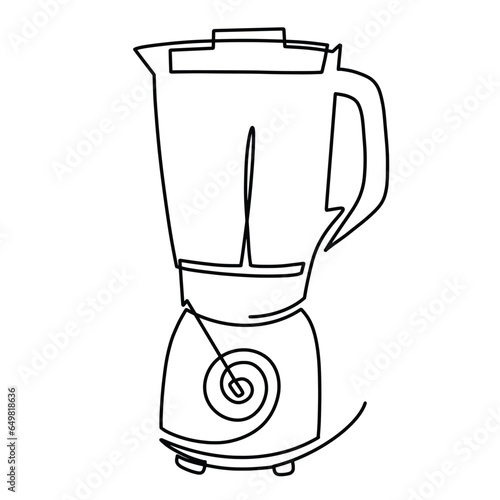Vector continuous one line blender illustration