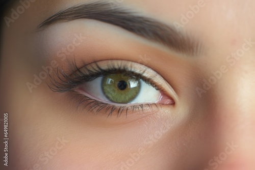 Eyebrow tinting close-up