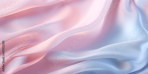 Silk shiny fabric texture in pastel iridescent holographic colors