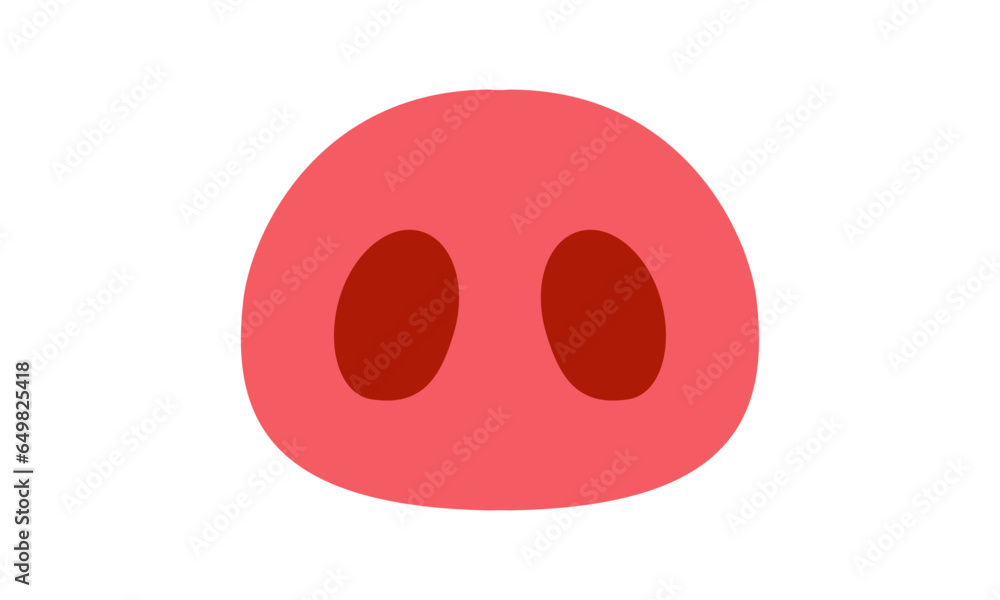 Fototapeta premium Pig nose icon isolated vector illustration. High quality