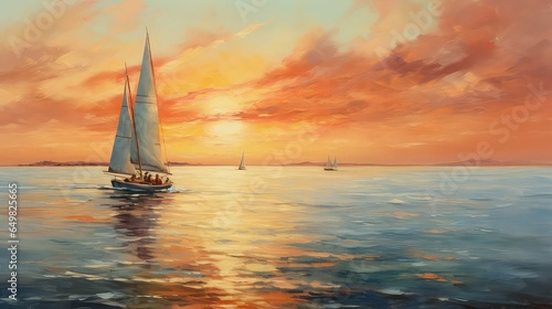 water sailing high seas illustration travel ship, transport sky, speed transportation water sailing high seas © sevector
