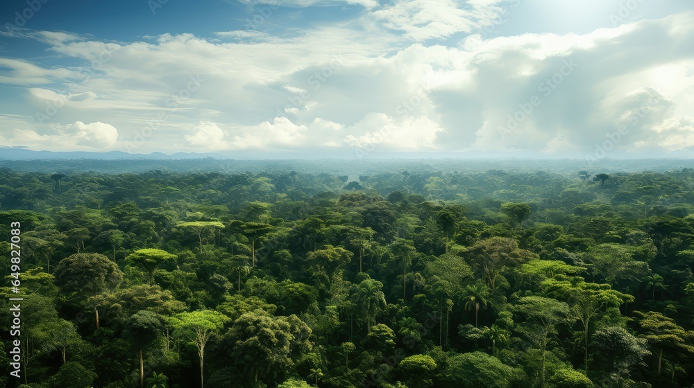 amazon amazonian canopy incredible illustration jungle green, brazil tree, landscape travel amazon amazonian canopy incredible - obrazy, fototapety, plakaty 