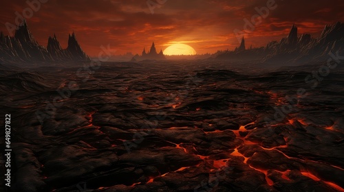landscape lava fields vast illustration rock volcanic, sky tourism, scenic volcano landscape lava fields vast