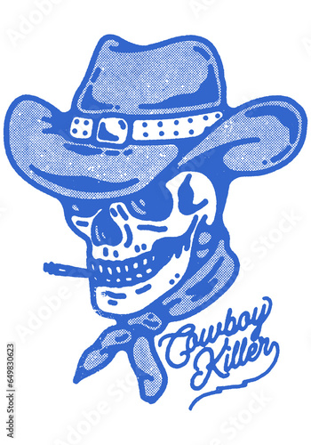 Smoking Skull Cowboy Country Western Desert Funny and Humorous Phrase and Saying