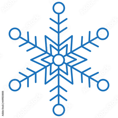 Blue Snowflake Element