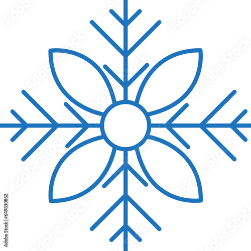 Blue Snowflake Element