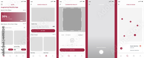 Augmented Reality, Virtual Reality Ecommerce, Music Vinyl Store , Metaverse Shop App UI kit and Template