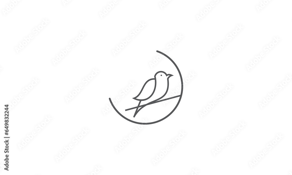 bird line logo design vector illustration outline bird line logo design vector illustration outline