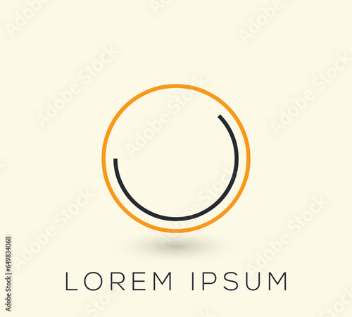 Minimal Letter 'O' Logo Design Illustration Template.