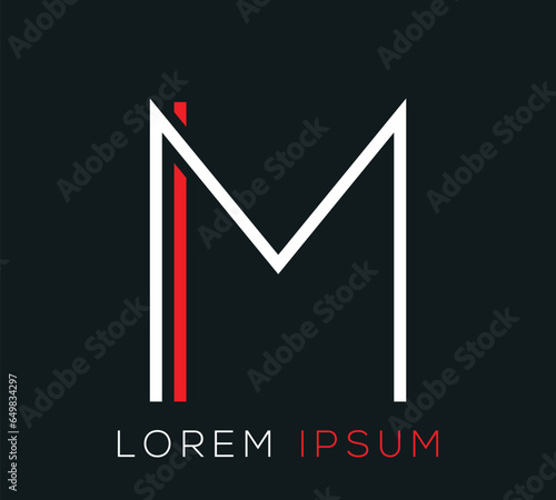 Letter 'M' Logo Design Illustration Template.