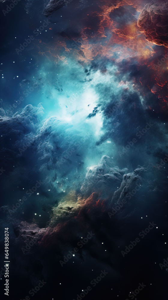 Fototapeta premium Cosmic nebula background,created with generative ai tecnology.