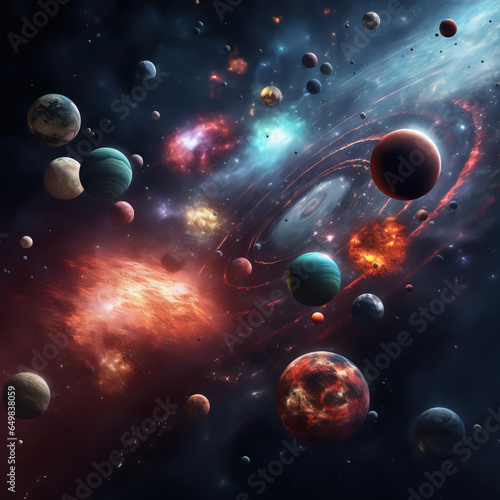 Cosmic nebula background,created with generative ai tecnology.