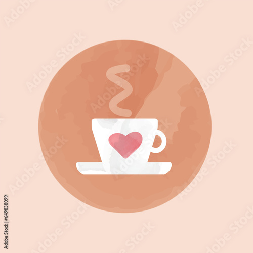 cup of coffee with heart