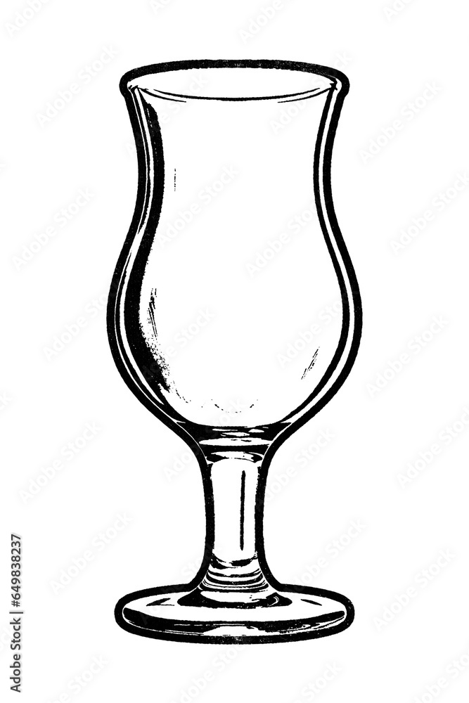 Empty drinking glass retro stencil illustration stamp with distressed grunge texture isolated on transparent background Empty drinking glass retro stencil illustration stamp with distressed grunge texture isolated on transparent background