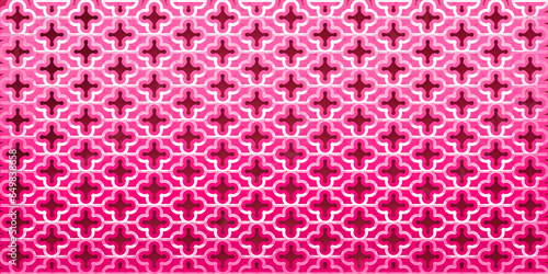  Pink color seamless geometric pattern background with Pink Embosed effect