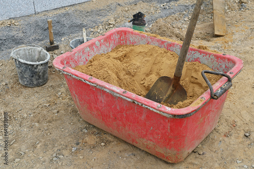 Strassenbau, Detail auf einer Baustelle