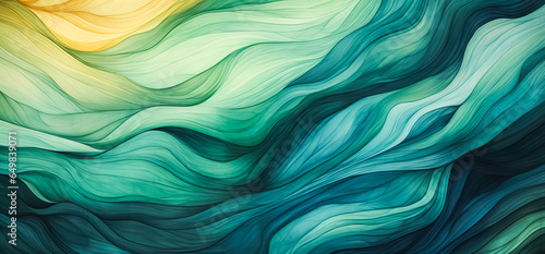Abstract flowing of nature pattern lines texture color background.exotic wallpaper in painting style.wavy wave art shape