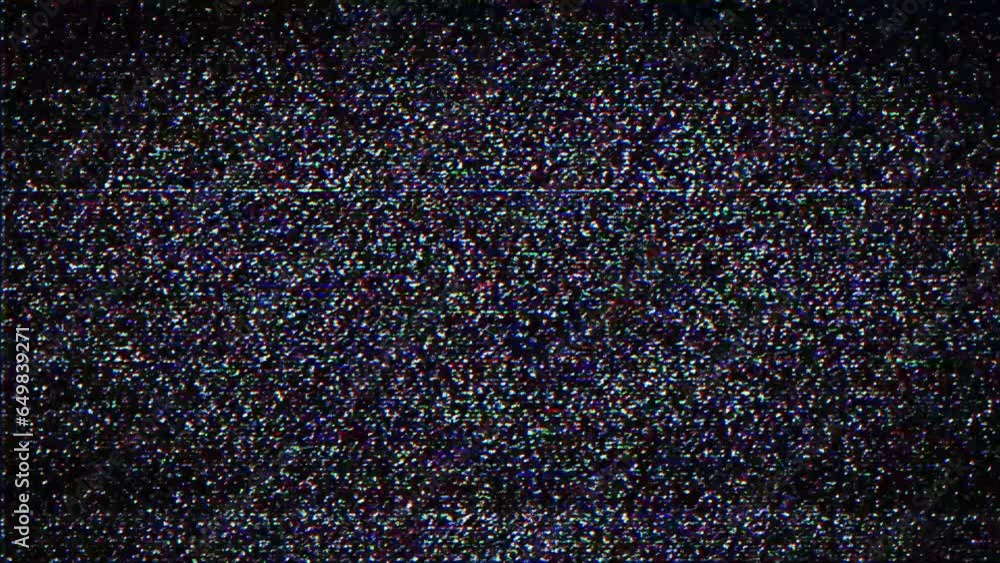 Analog Static Noise texture overlay. TV switch off. Horizontal stripes