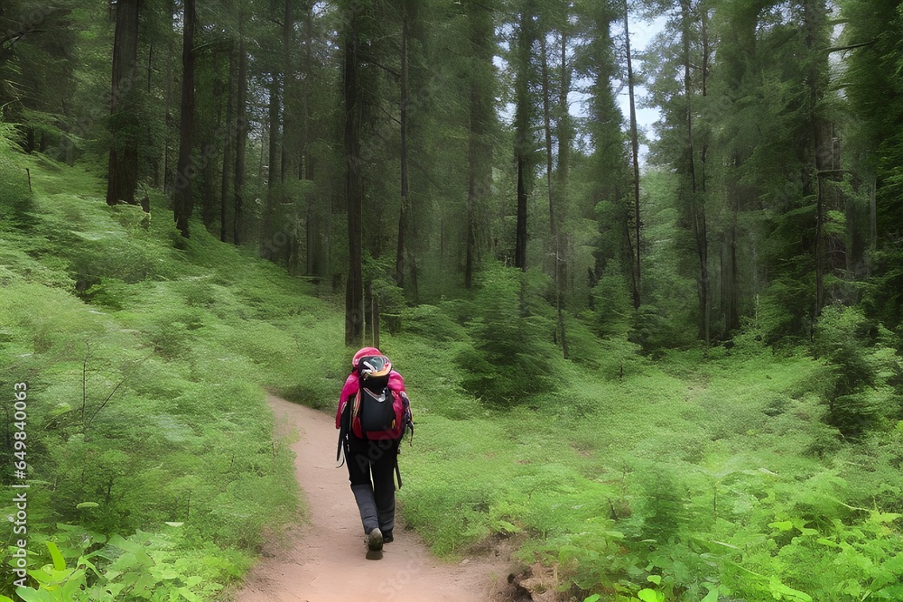 Obraz premium mountain hike trail