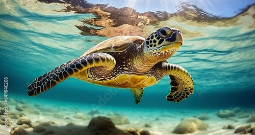 Photo of Sea turtle in the Galapagos island. © MstHafija