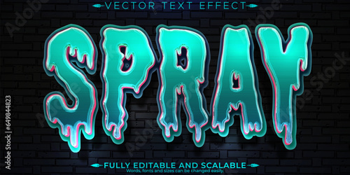 Graffiti text effect, editable spray and street text style