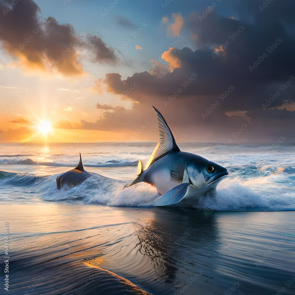 Fototapeta premium shark in ocean