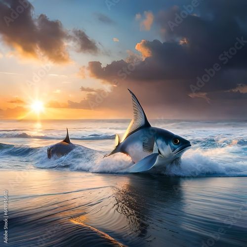 shark in ocean