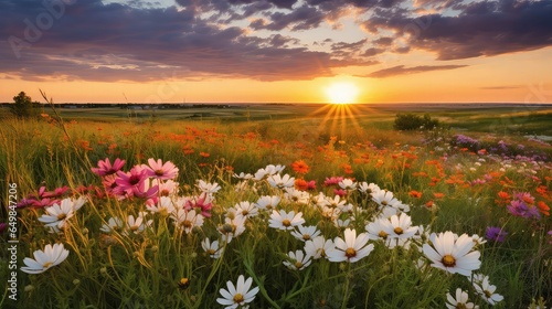 summer prairie wildflowers wildflowers illustration beautiful meadow  background insect  flower field summer prairie wildflowers wildflowers