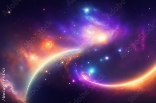 Cosmic Ballet of Galaxies ,generative AI