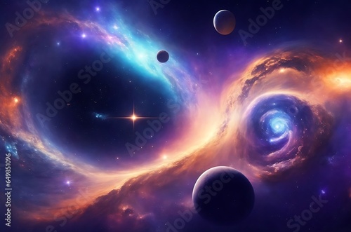 Cosmic Ballet of Galaxies ,generative AI