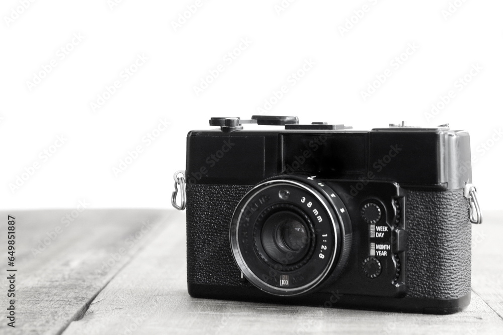 Old film camera, vintage style