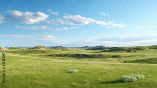 hills rolling prairie expansive illustration sky landscape, nature blue, field beautiful hills rolling prairie expansive