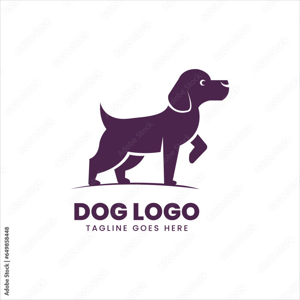 Cute dog logo vector illustration