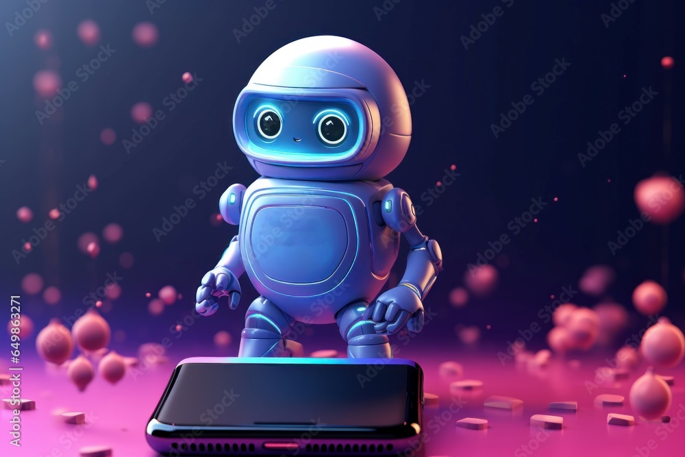 Chatbot robot banner. Online app. Generate Ai Chatbot robot banner. Online app. Generate Ai