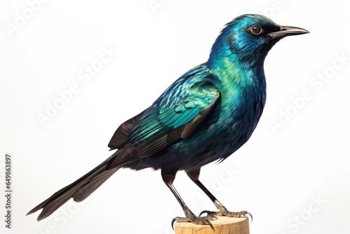 Cape Glossy Starling isolated on a white background © Veniamin Kraskov