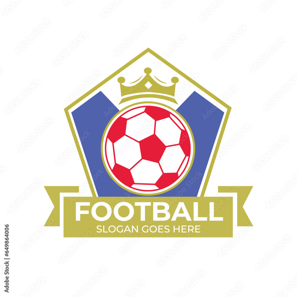 Obraz premium Football Badge Logo Design Templates Sport Team Identity Vector Illustrations