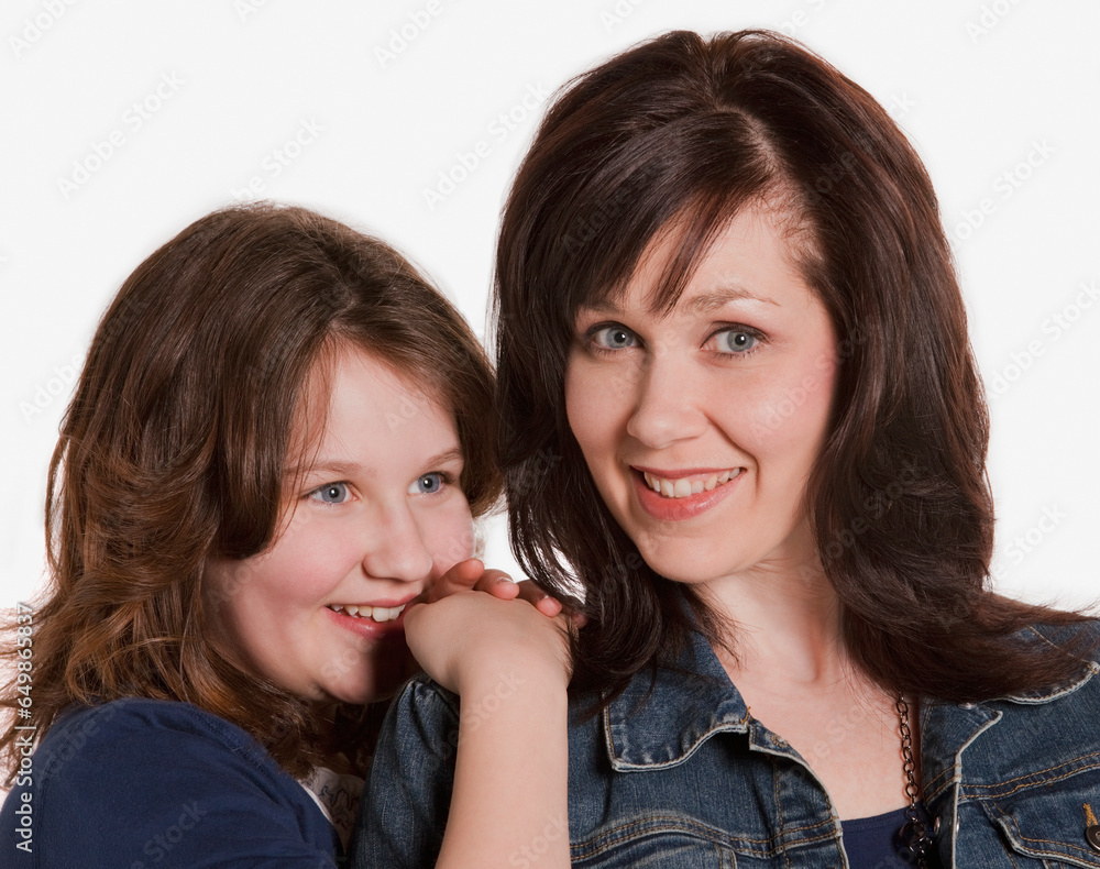 Portrait Of A Mother And Daughter; Edmonton, Alberta, Canada Portrait Of A Mother And Daughter; Edmonton, Alberta, Canada